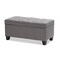 Baxton Studio Michaela Modern Grey Upholstered Storage Ottoman 146-8348 - alternate 1